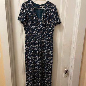 Floral Green Short Sleeve JUMPSUIT